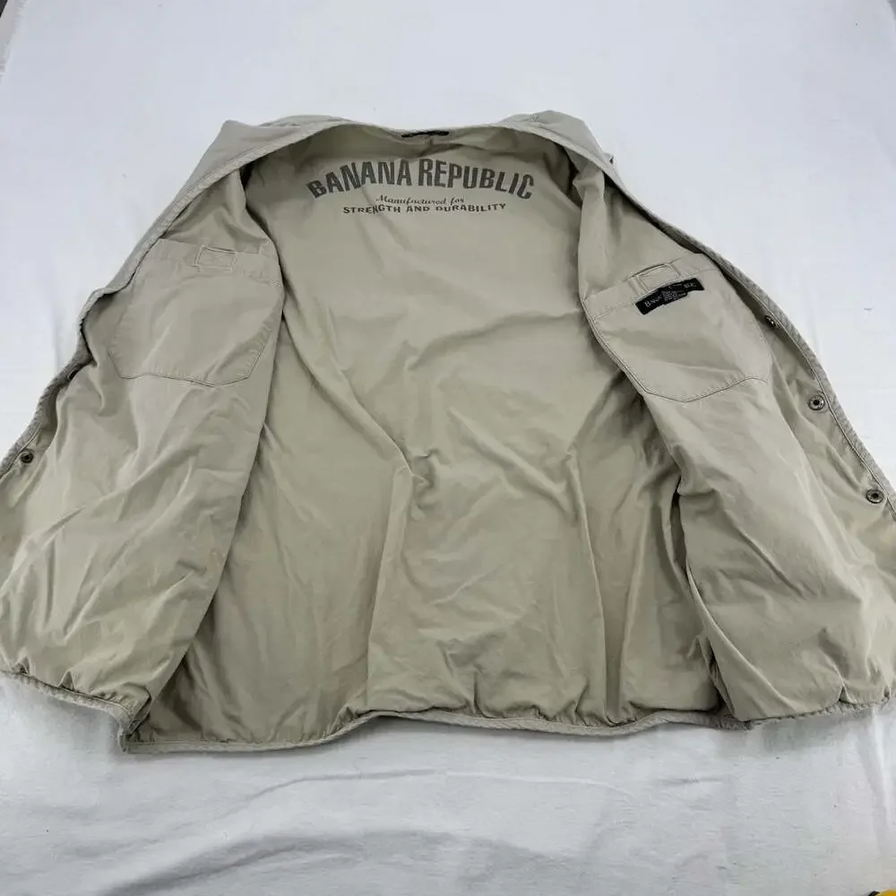 Vintage Banana Republic Safari & Travel Multi-Pocket Utility Fishing Vest